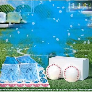 2 Pack Gender Reveal Baseball‎ Set Blue Balls Baby Boy Gender Reveal Party